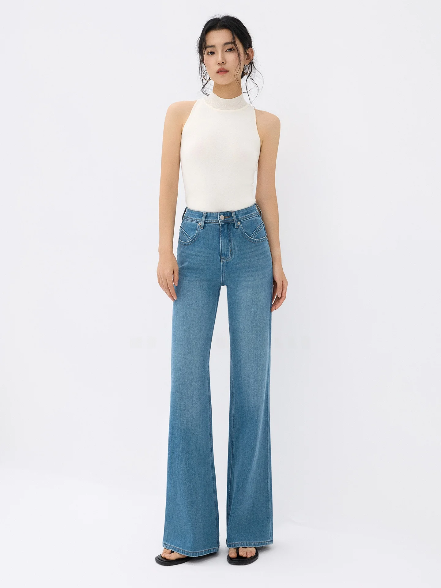 

Women's Loose Fit High Waist Skinny Jeans Four Way Stretch Rigid Fabric Soft Hand Feel Spring Summer Autumn Seasonal Use