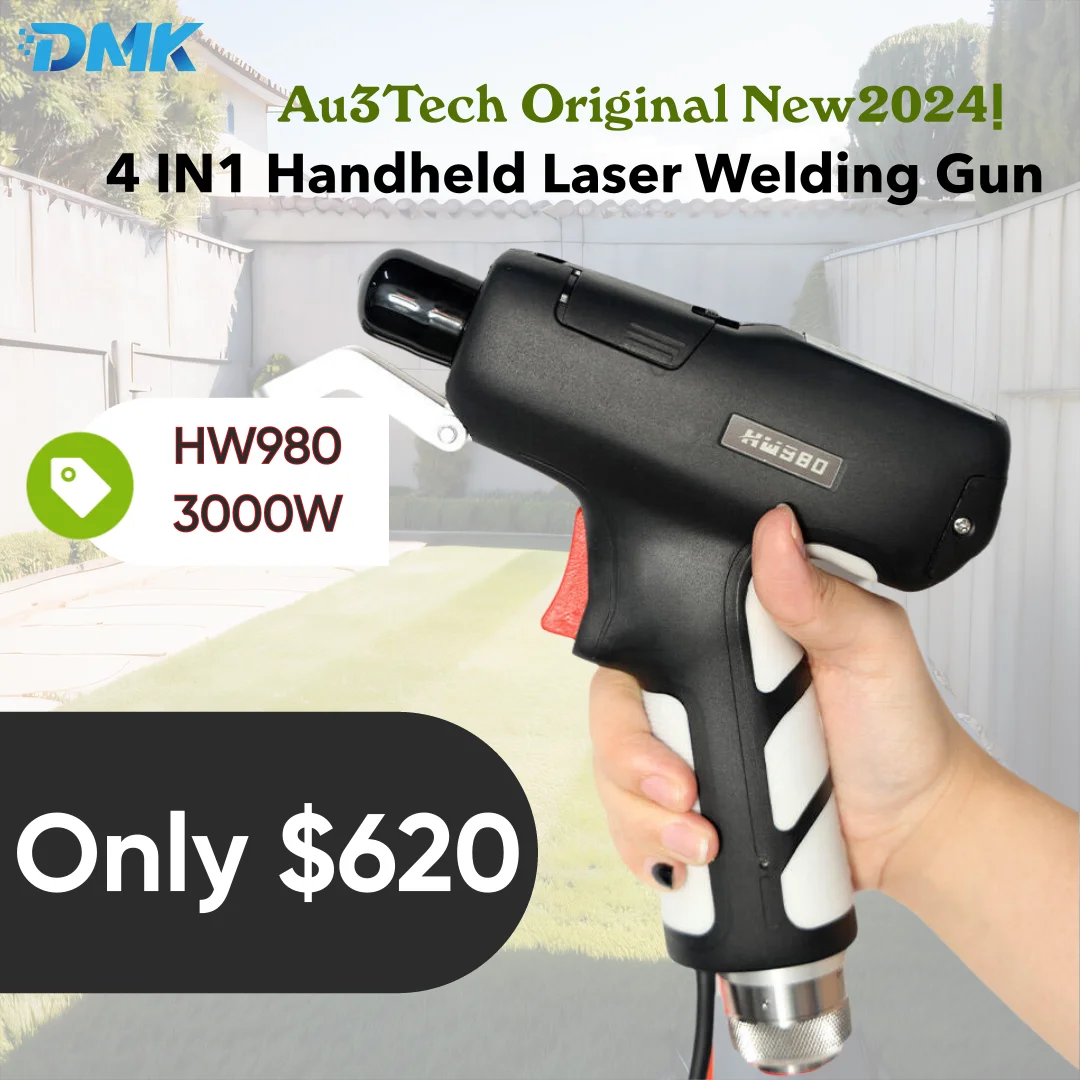 Au3tech Original HW980 4in1 Handheld Laser Welding Head 3000W Welder Gun For Weld/cutting/clean/Welding Channel Cleaning 2024New