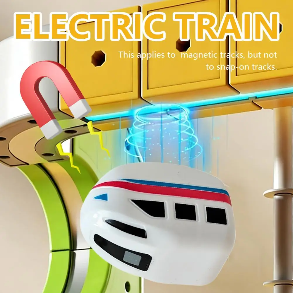 Electric Train Toy Magnetic Track Compatible Classic Train High Speed Rail Model Kids Educational Toy Birthday Gift Boys Girls