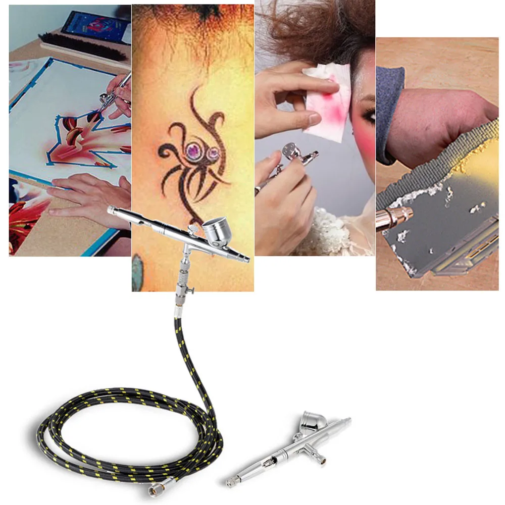 Professional Airbrush Kit Dual Action Internal Adjustment 0.2/0.3/0.5mm Model Coloring Art Painting DIY Craft Decoration