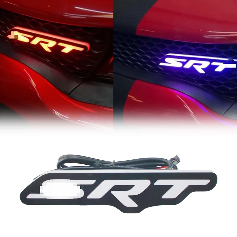 

1Pcs RGB LED Front Grille Emblem Badge Light For Dodge SRT Model App Controlled Flashing Multi-color Flowing Auto Parts Lamp
