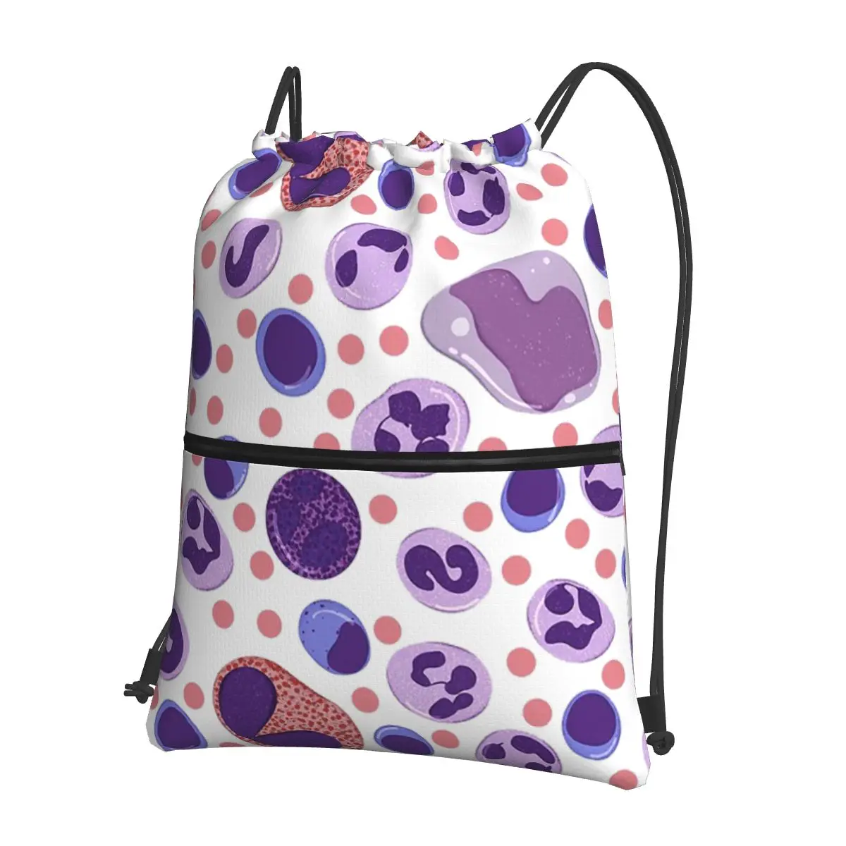 

Большие рюкзаки с рисунком белых клеток крови, портативный комплект на шнурке, карманная сумка для мелочей, сумки для книг для студентов-путешествий