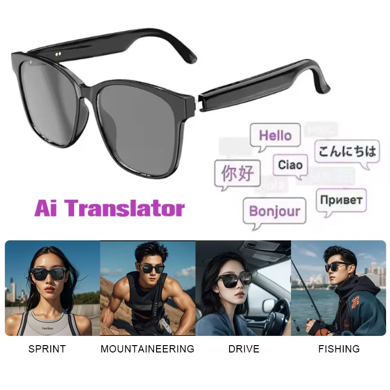 AI Translation Smart Glasses Simultaneous Interpretation with 144 - Language Real-time Recording Writing