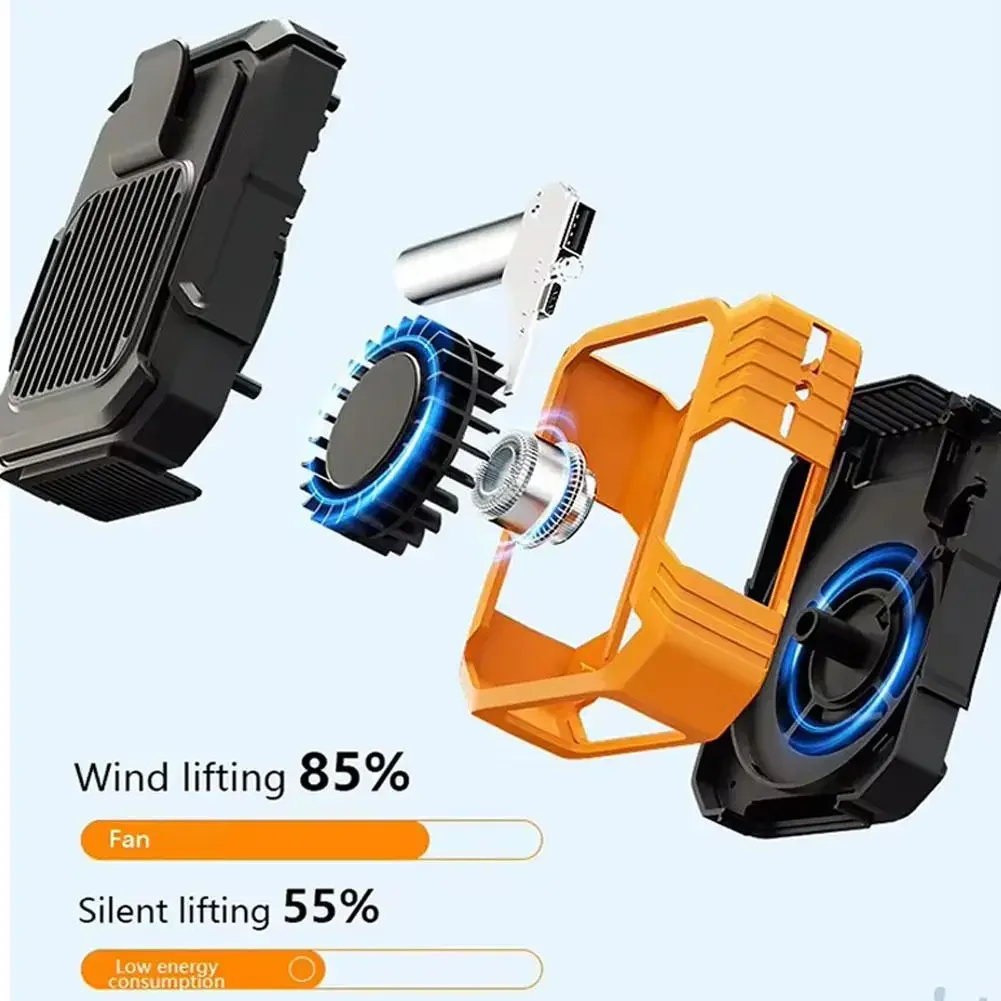 Вентилятор портативный с ремнем, 3 скорости, 4000 мА · ч