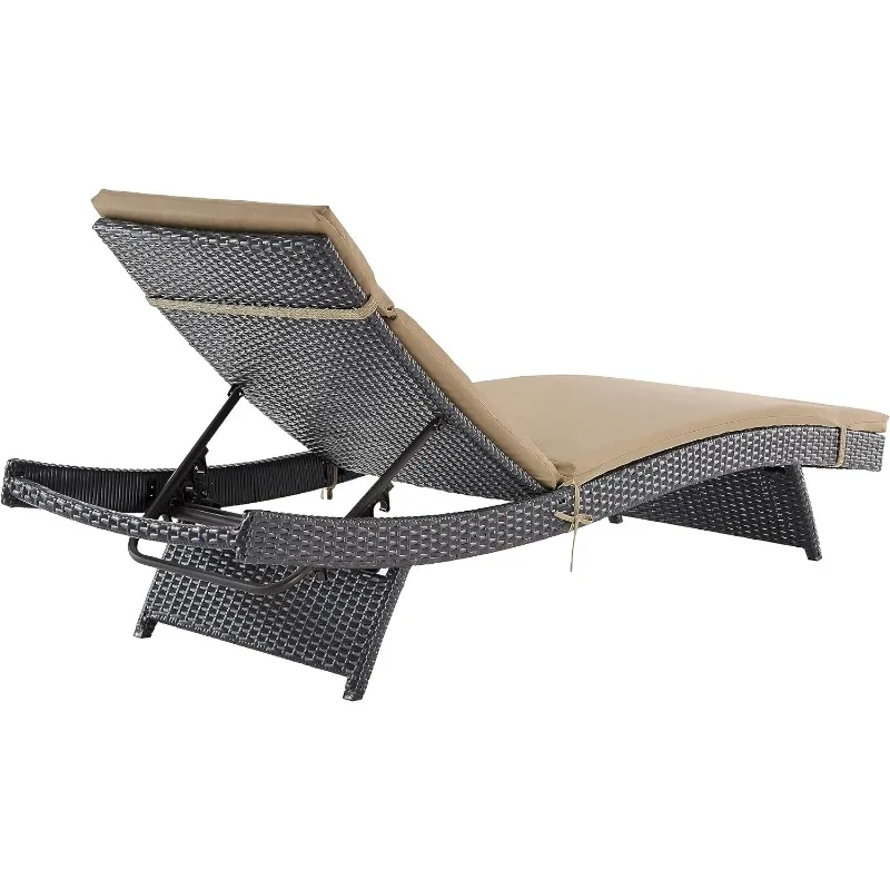 Outdoor Wicker Chaise Lounge with Cushions recliner chair  outdoor furniture outdoor chair