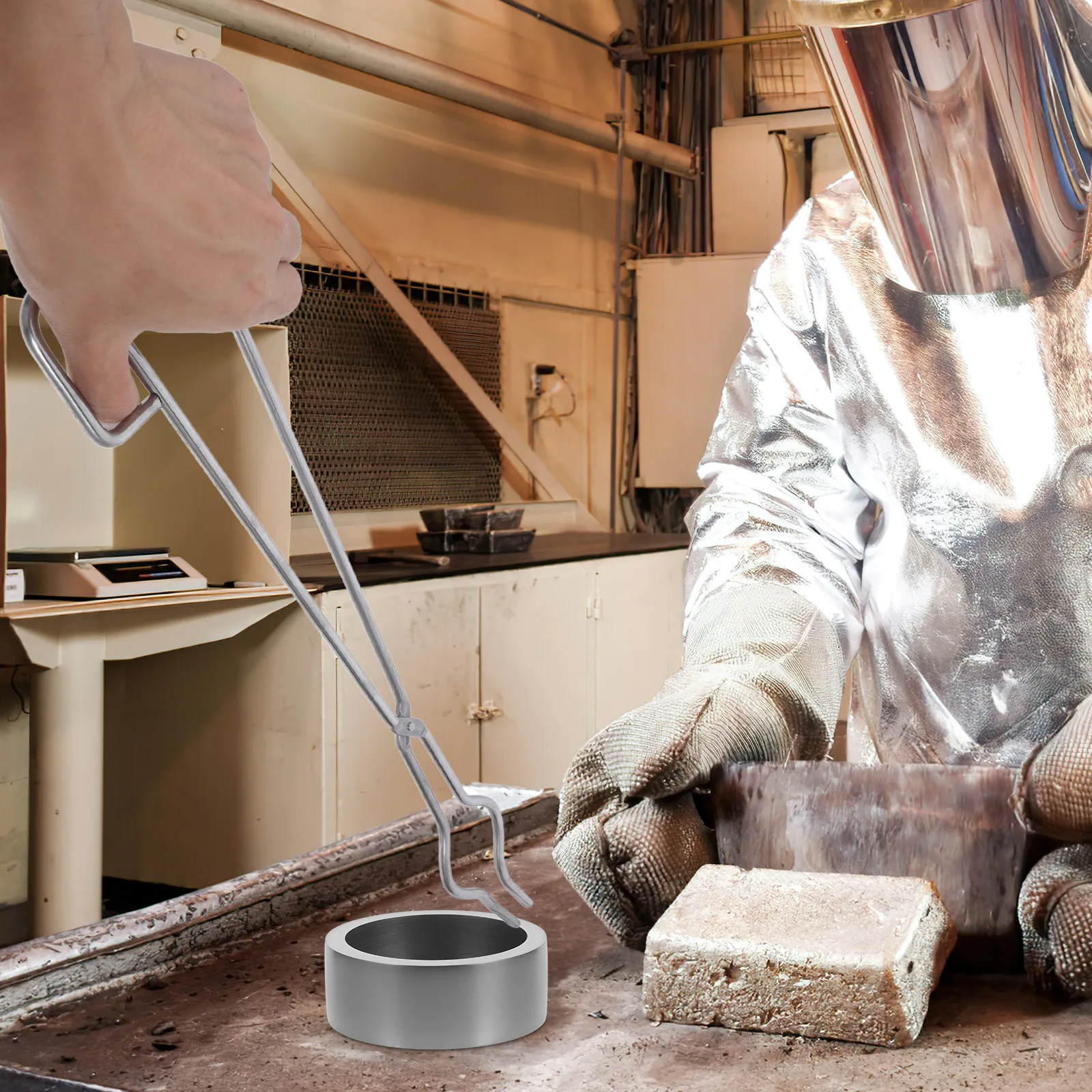 

Щипцы для тиглей из нержавеющей стали премиум-класса, держатель для лабораторных стаканов, прочный зажим, нескользящие инструменты для плавки и выплавки, щипцы для тиглей