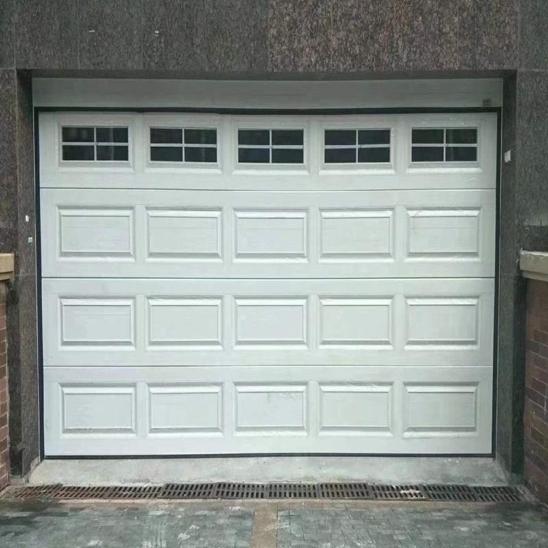 Custom Quiet Automatic Garage Door White Insulated Panel With Remote Control For Home Garage Use