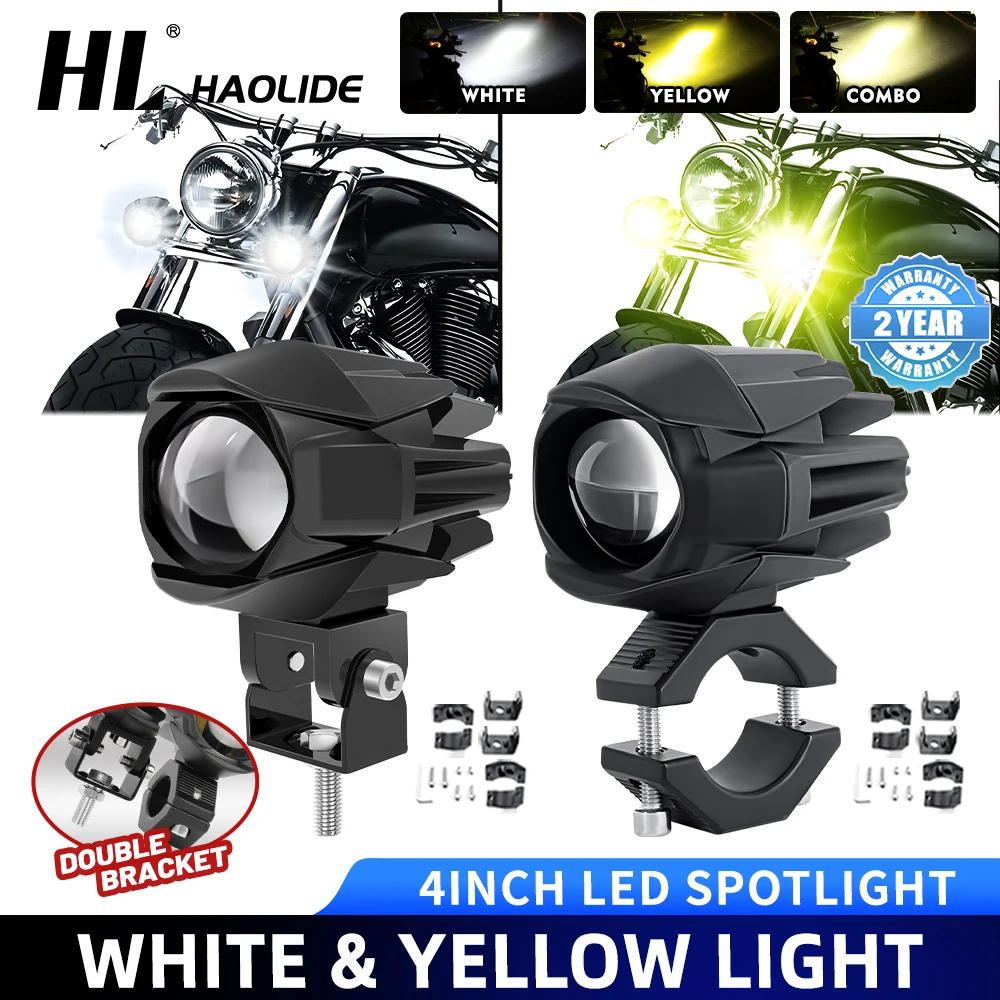 HL 3Inch Motorcycle Fog Light Brighter Lamp Off Road Driving Light Off Road for ATV UTV Truck 4x4 F800GS F700GS Auxiliary Light