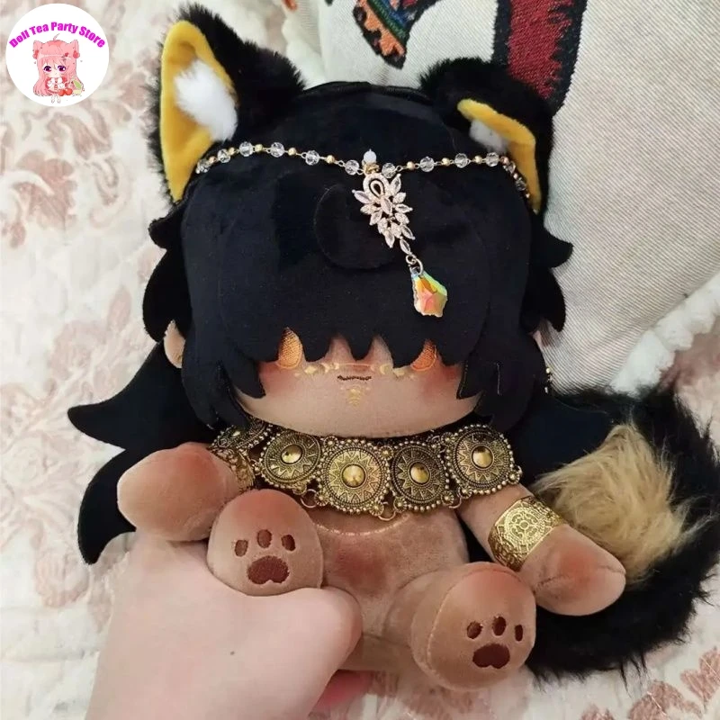 

20cm Sultan's Handsome Animal Ear Sitting Posture Plush Doll Body Game Cartoon Dress Up Cotton Toy Figures Dolls Cosplay Gift