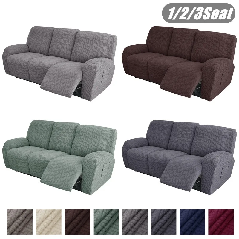 

1/2/3seater Recliner Sofa Covers for Living Room Stretch Jacquard Armchairs Slipcover Couch Cover Protects Furniture funda sofá