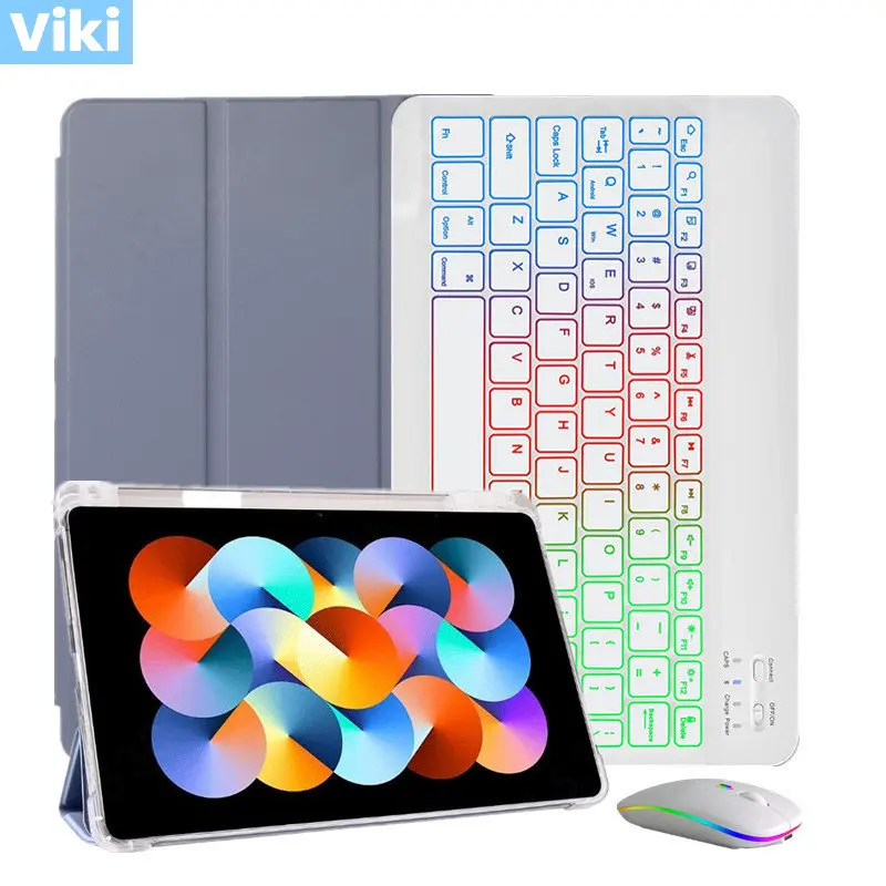 

For Redmi Pad Keyboard Case wtith Pencil Holder Tablet Cover Bluetooth-Compatible Keyboard Cover For Redmi Pad Funda Teclado