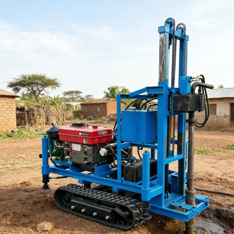Customized Water Well Drilling Rig 22HP Diesel Hydraulic 180m Compact Structure Low Fuel Consumption