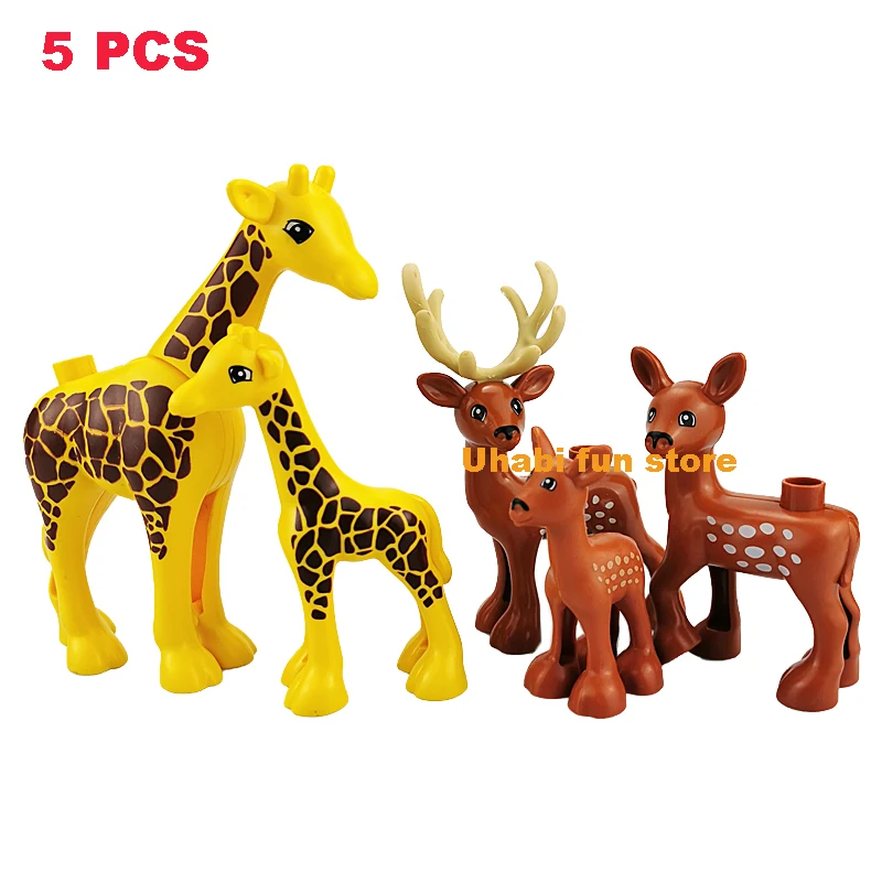 Multiple Models Big Size Building Blocks Farm Ocean Dinosaur Zoo Animals Series Set Assemble Education Toys For Children Gift