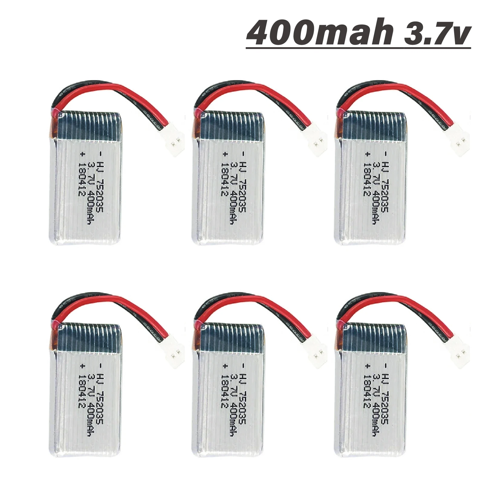 3.7V 400mAh XH2.54 Plug Lipo Battery For Syma X5 X5C X5C-1 X5SC wltoys K100 K123 K124 RC Drone Helicopter Parts