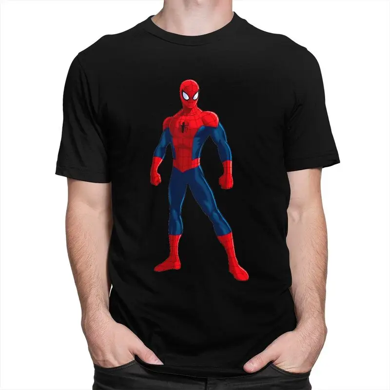 Gorgeous Superhero T Shirt Men Short Sleeves Cotton T-shirt Print Spider Man Anime Tee Streetwear Tshirts