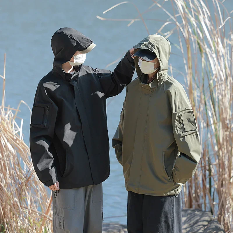 

Hooded Windbreaker Jacket for Men Women 2025 Autumn Outdoor Climbing Suit Casual Outerwear Jackets for Men Women Hiking Camping