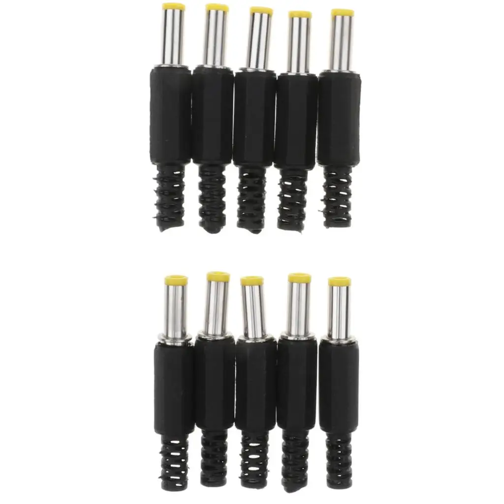 10pcs DC Plug Cable Adapter Barrel Connector Cable Tie with for