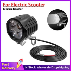 36V 48V 60V E-Bike Horn Light Electric Bicycle 4 LED Headlight  2 in 1 Horn and Light Switch for Electric Scooter Flashlight