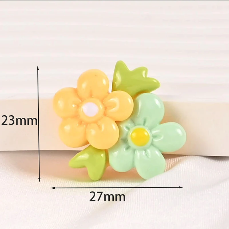 10/20pcs/lot Mini Flower Daisy DIY Resin Cabochon for Earring Necklace Pendant Flatback Christmas Decoration Children's toys