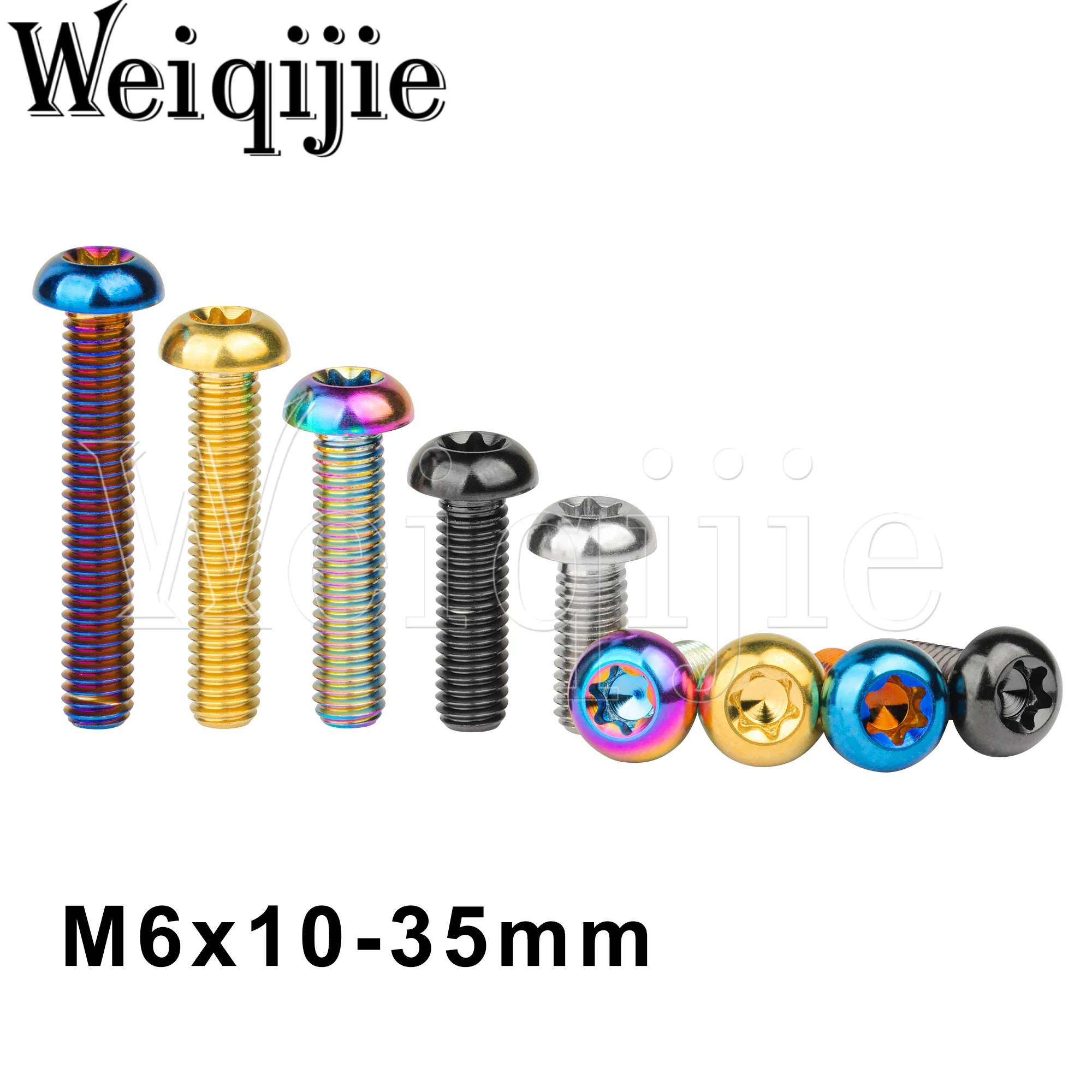 

Weiqijie Titanium Bolts M6x10 15 20 25 30 35mm T30 Torx Head Torx Screws for Bicycle Bottle Holder Fixing Screws