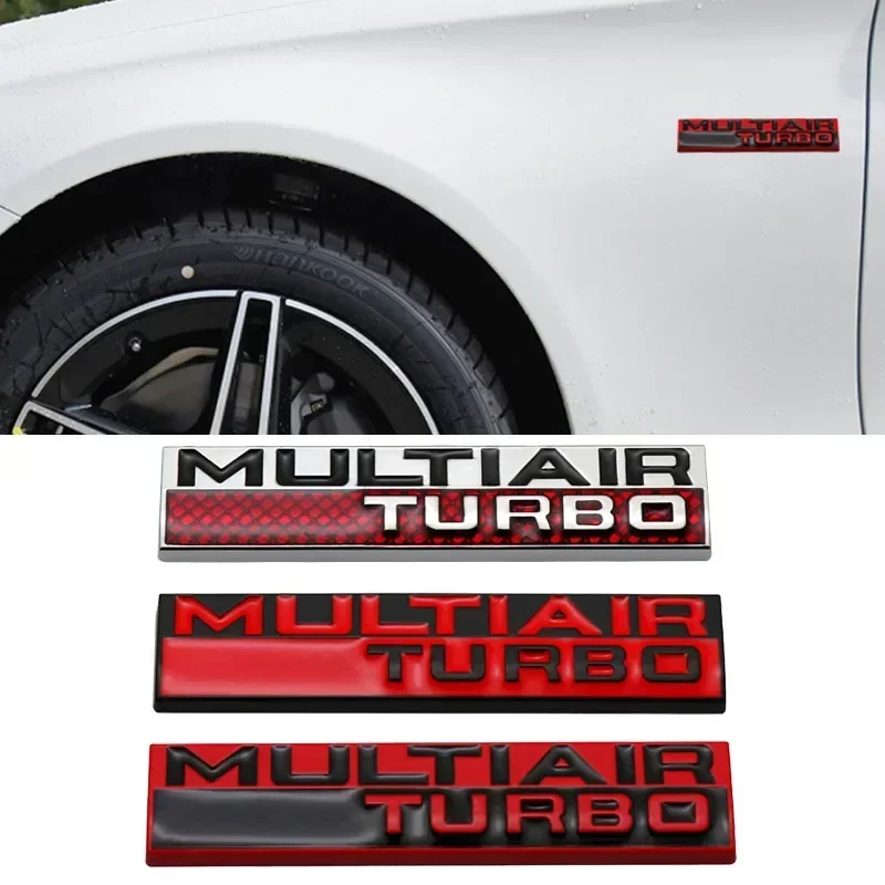 Multiair Turbo Logo Car Rear Trunk Emblem Sticker for Fiat 131 Aegea Doblo Honda Jeep Wrangler Cherokee MG Auto Body Badge Decal