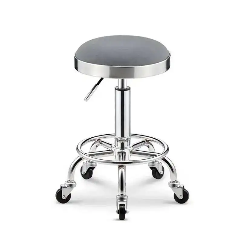 

Hairdressing Simple Swivel Chair Aesthetic Styling Portable Barber Chair Rotating Wheels Silla Estetica Barber Equipment MQ50BC