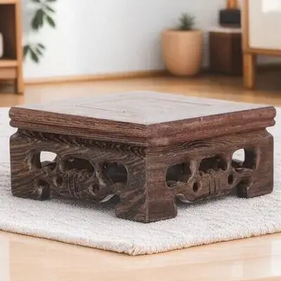 

1Pcs Wooden Buddha Base Display Stand for Jade Teapot Home Decor Craft Storage Holder Delicate Artware Display