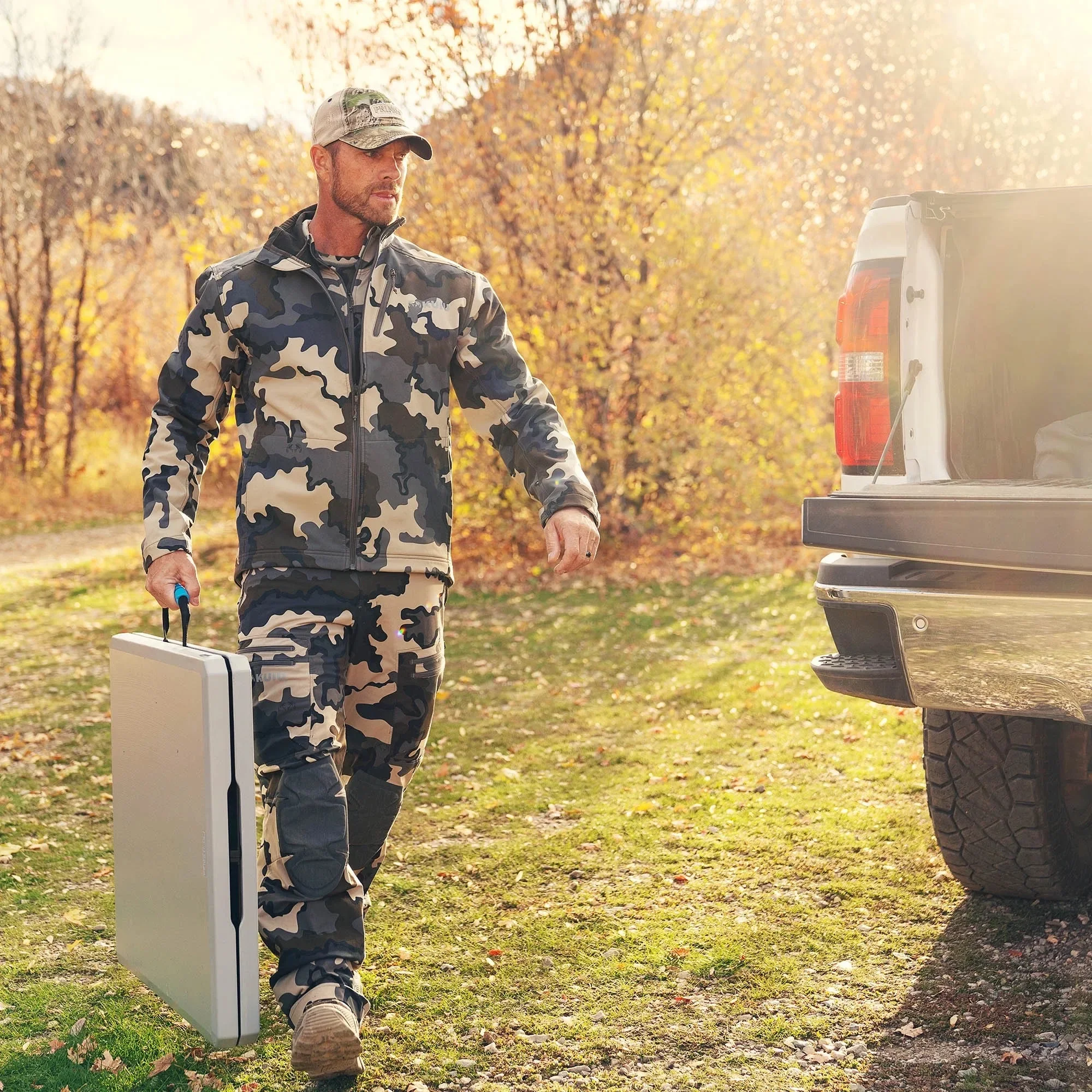 Tavolo rettangolare pieghevole a metà da 5 piedi, essenziale per interni/esterni, grigio, 60,3 x 25,5 pollici
