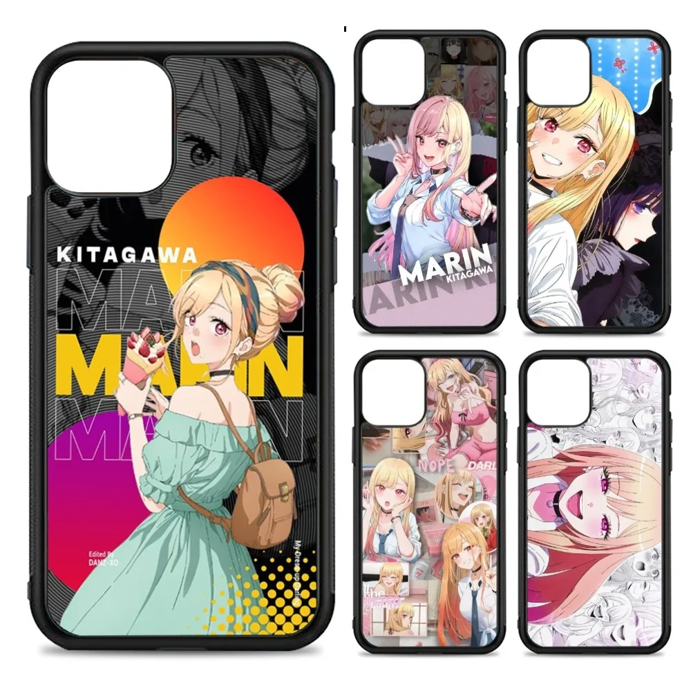 

My Dress Up Darling Marin Kitagawa Silicone PC+TPU phone case For phone case For IPhone 11 12 13 14 15 16 Plus Pro Max Cover