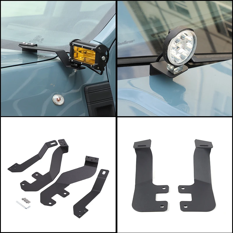 heavy-duty-carbon-steel-hood-ditch-light-brackets-for-ford-maverick-2022-2025-a-pillar-mount-off-road-2pcs-set