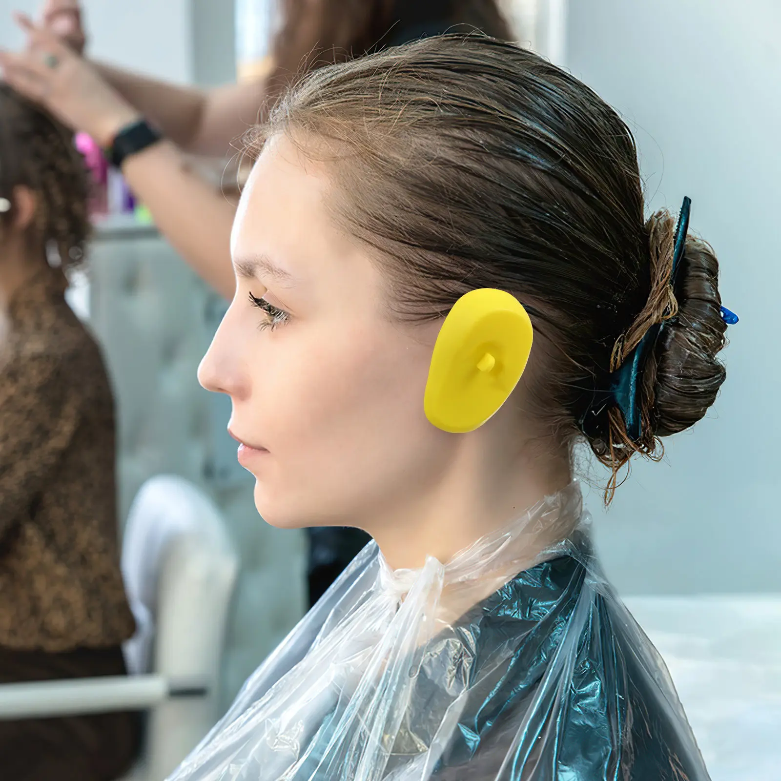 

4 пары силиконовых защитных накладок для ушей, водонепроницаемые, для парикмахерских, для окрашивания волос, для душа, для использования в салонах красоты, силиконовые защитные колпачки для ушей