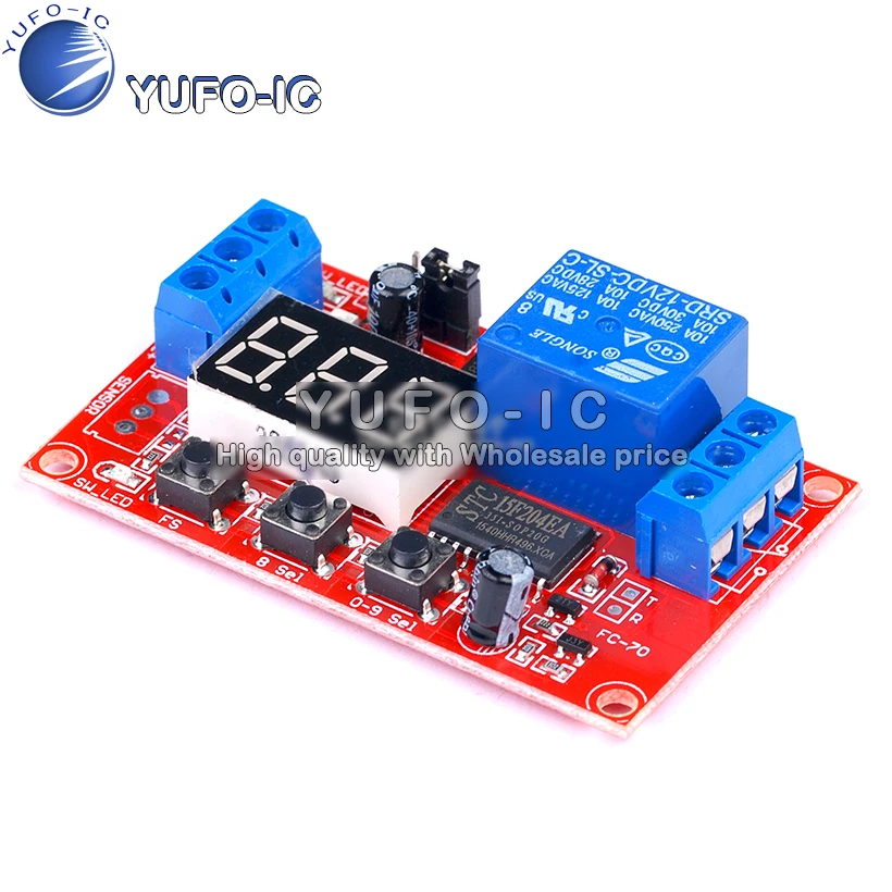 Digital Display Can Mobilize power/cycle/high And Low Level Trigger Multifunctional Delay 12V Relay Module
