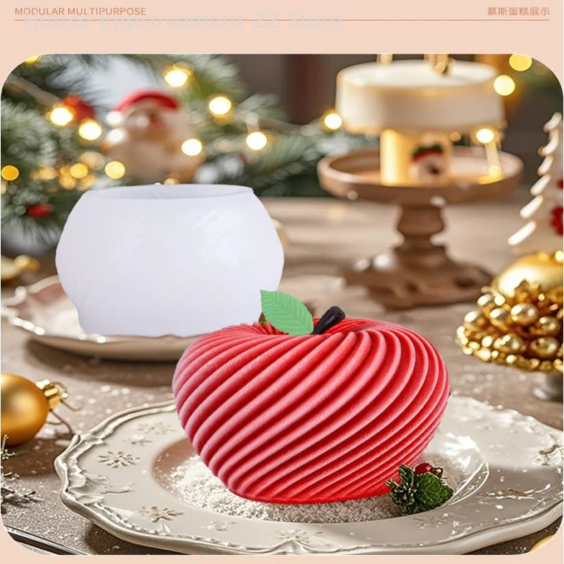Spiral Apple Mousse Cake Silicone Mold French Pastry Chocolate Christmas Valentine's Day Holiday Mold