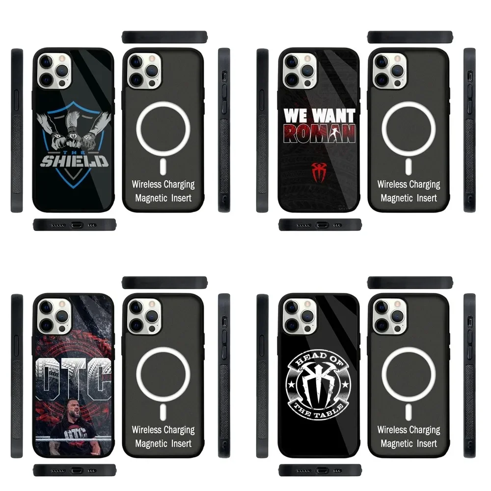 

WWE The Shield Phone Case Strong Magnetic For IPhone 16,15,14,13,Pro,Max,Plus,11,12,Mini For Magsafe Wireless Charging