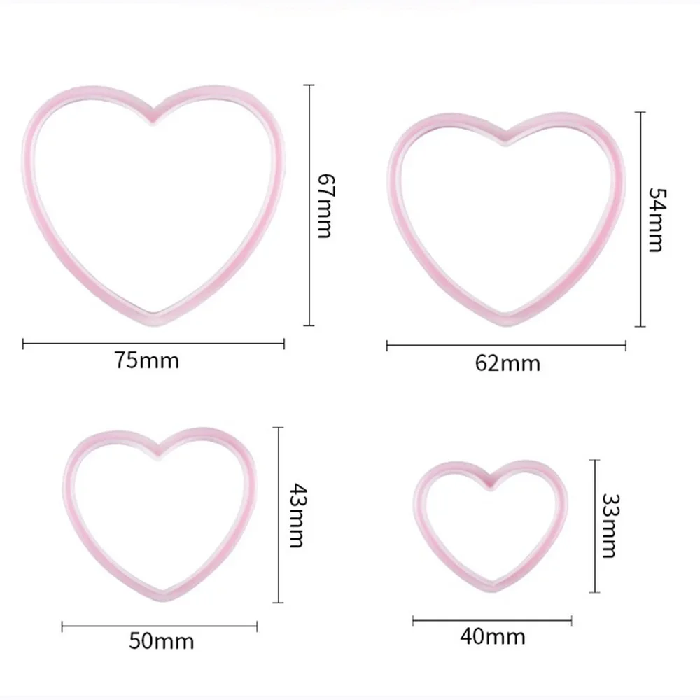 Heart Shape Cookie Cutter, Biscuit Maker, Fondant Sugar Craft Mold, Bakeware Cake Decorating, Pastry Cutter, Plastic Baking Mold