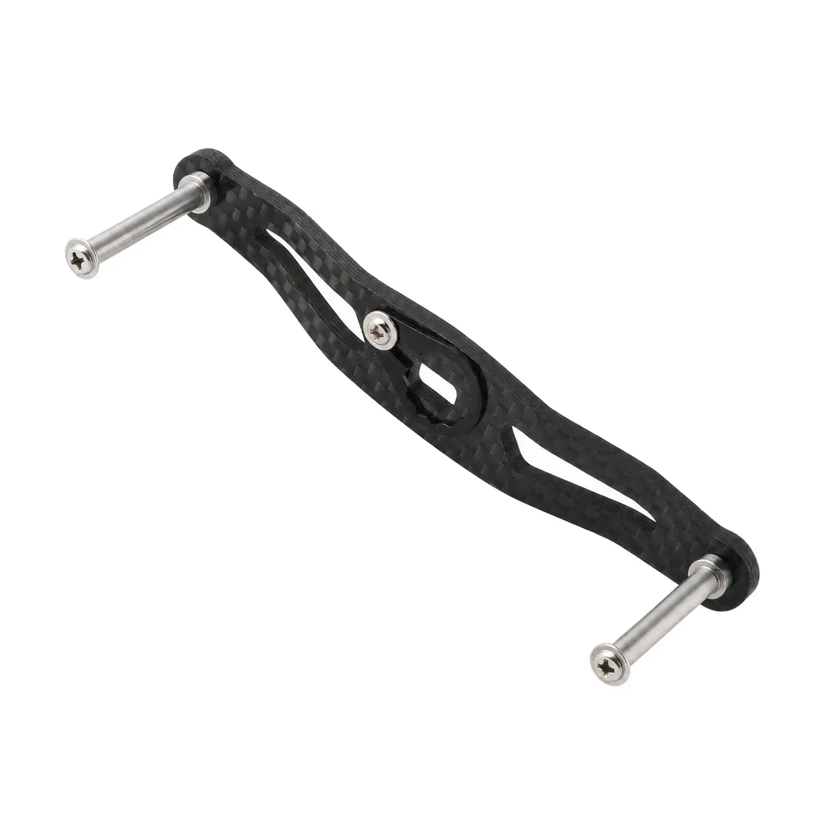 Right Hand Carbon Fiber Reel Crank Handle Replacement 105mm Open Frame Design Stainless Hardware for Professional Fishing Reels