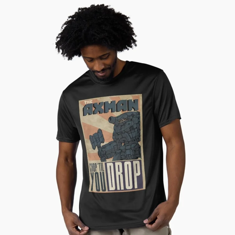 

The Axman Mechwarrior MWO Mech Combat RPG Gift t shirt for gamer Battletech Graphic clothes Short sleeve All size tops