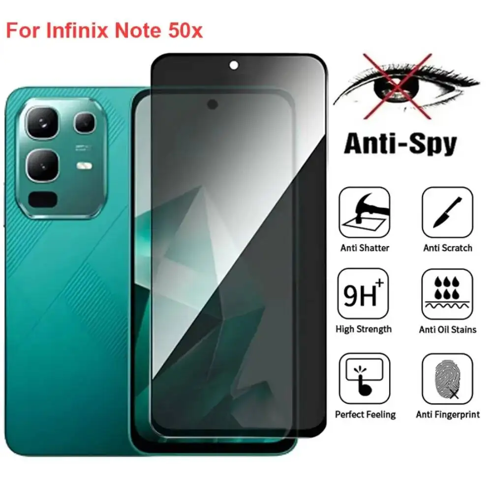

Note 50X Anti Spy Privacy Tempered Glass Screen Protector Compatible For Infinix Note50x Phone Film
