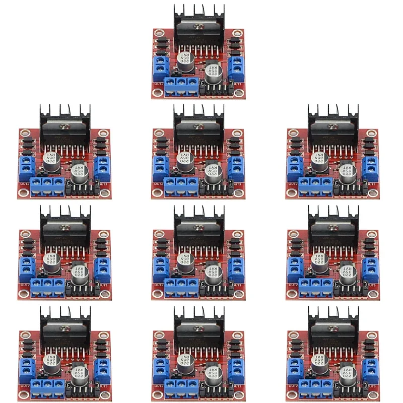 10PCS L298N DC Motor Driver Module L298N Stepper Motor Smart Car Robot Accessory High Power L298 DC Motor Driver for Arduino