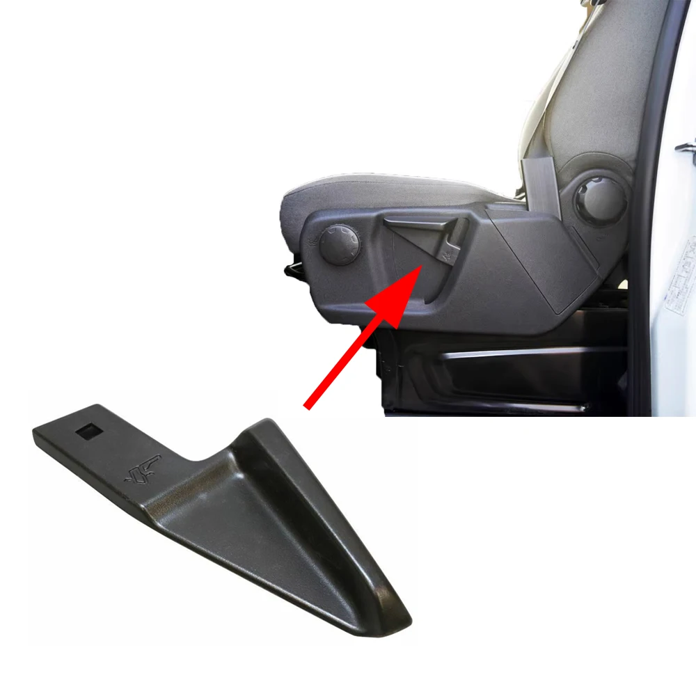 1pcs Seat Adjustment Lever Black Driver Seat Height Adjustment Handle For Ford Transit Tourneo Custom Plastic Car Accessory