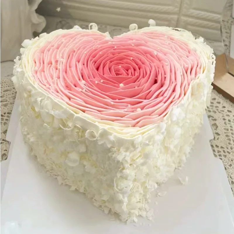 Simulated Rose Love Cake Model Fake Birthday Cake Sample Window Display Valentine's Day New Year Decoration Photography Props