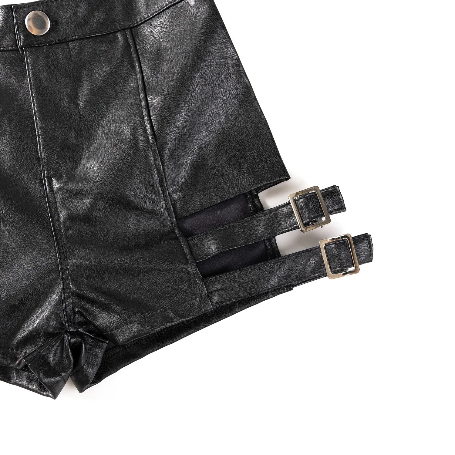 Jesienne nowe seksowne damskie szorty z imitacji skóry czarne hot pants super krótkie klub nocny