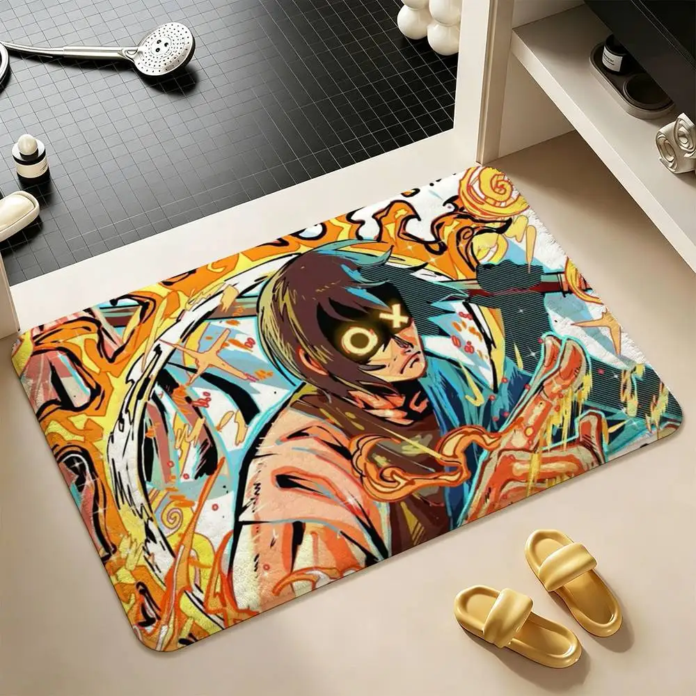 Benimaru Shimon Fire Force  Shower Room Absorbent Small Floor Mat Soft Comfortable Decorative Foot Mat