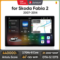 Junsun V3 Plus 2K Car Radio For Skoda Fabia 2 2007 - 2014 wireless CarPlay Android Auto No 2 din 2din DVD