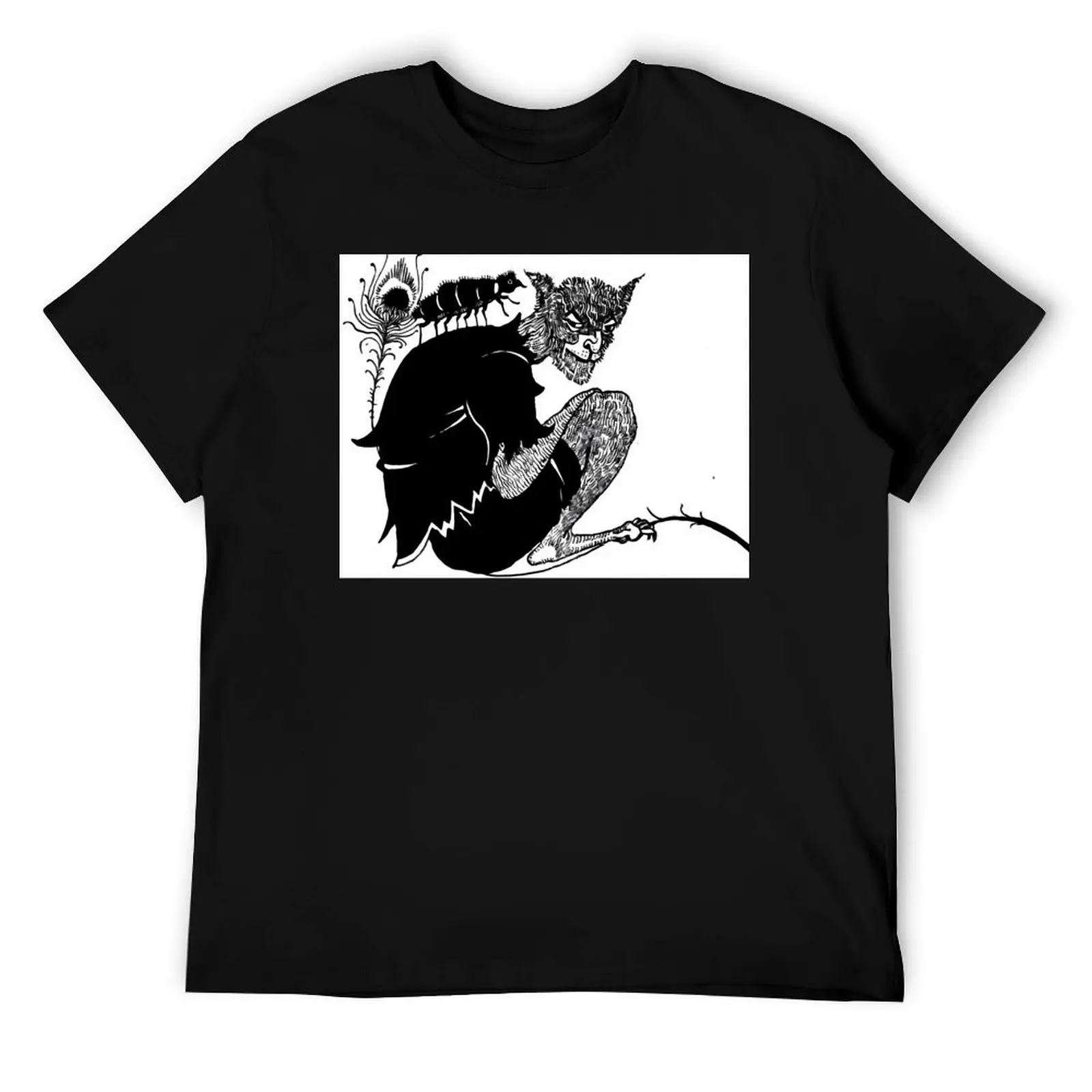 مجلة المهمل ص. 542، أوبري بيردسلي، 1898 تي شيرت تي شيرت رجل عادية تي شيرت قطن 100% تي شيرت