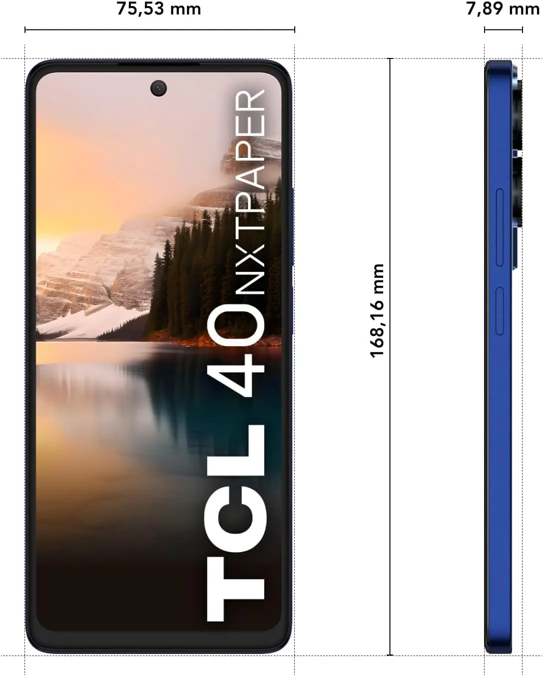 TCL-40NXTPAPER Smartphone Google, Tela 4G, 6,78 ", FHD 90Hz, 256 GB, 8GB de RAM, 50M, Câmera Tripla, 50M, Android 13