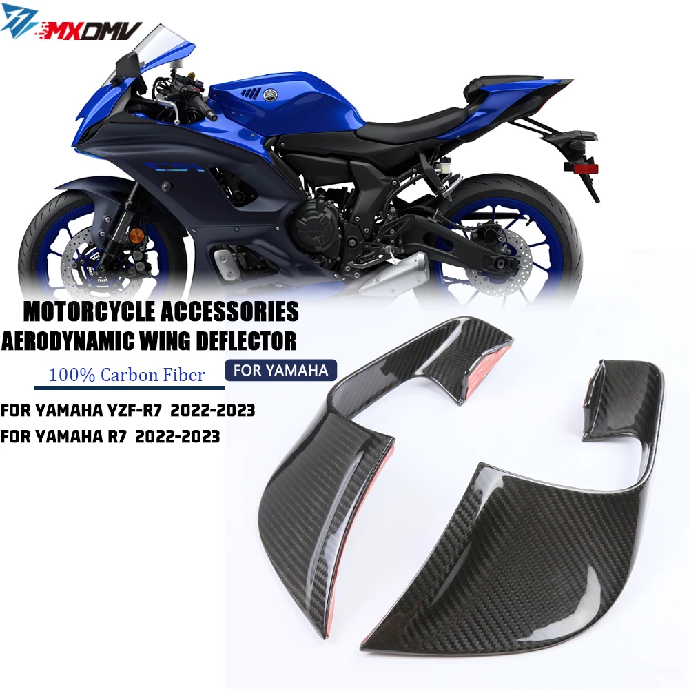 For YAMAHA YZF-R7 R7 2022-2023 Carbon Fiber Motorcycle Accessories Fairing Parts Aerodynamic Kit Fixed Wing Fairing Spoiler