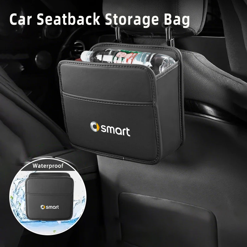 مقعد السيارة الخلفي حقيبة التخزين منظم للحمل حقيبة متعددة الوظائف المقعد الخلفي المنظم ل الذكية Fortwo 451 450 453 EQ Forfour Cou #5
