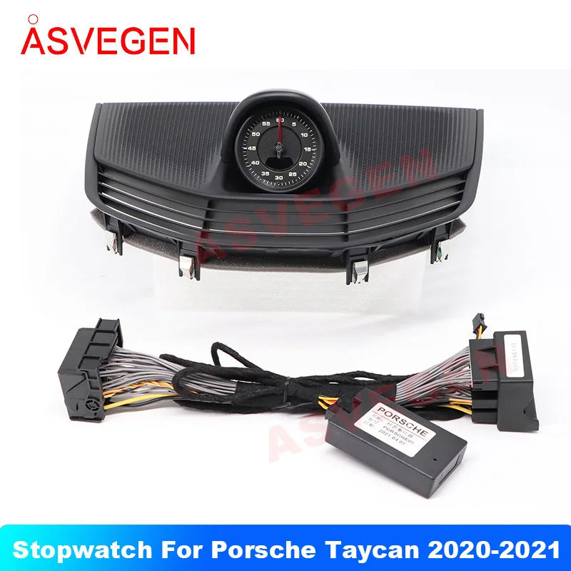 

Car Stopwatch for Porsche 911 992 Taycan 2020-2021 Dashboard Center Clock Compass Time Electronic Meter LCD Digital Sport Chrono