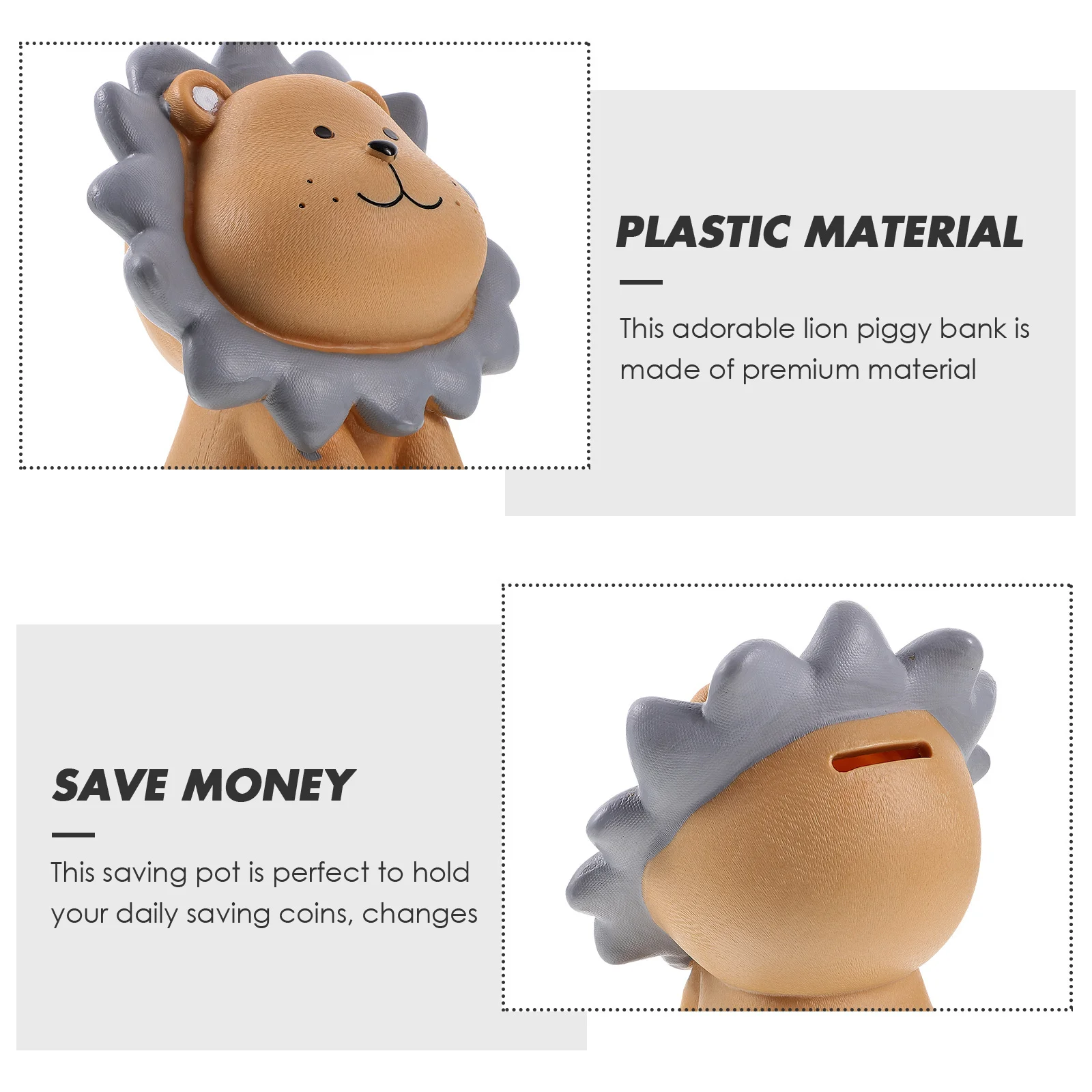

Lion Coin Bank Resin Piggy Bank Adorable Kids Money Box Cartoon Saving Pot Birthday Present Kids Money Box Coin Collector